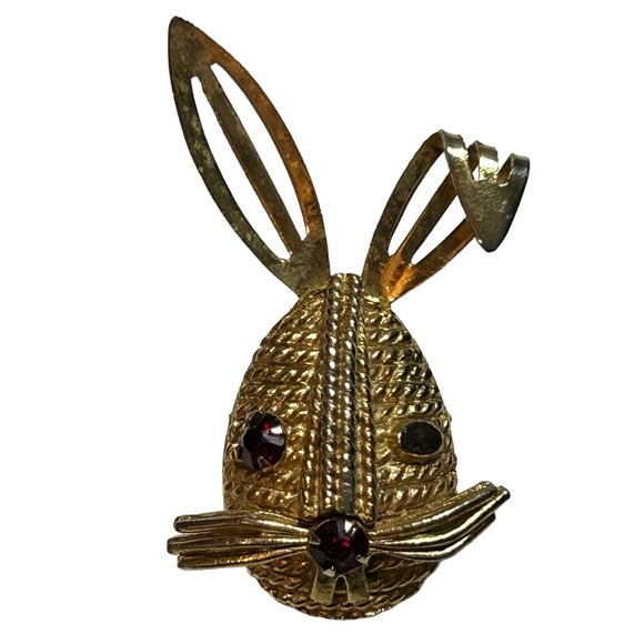 Vintage Sarah Coventry Rhinestone Rabbit Brooch - Picture 1 of 4